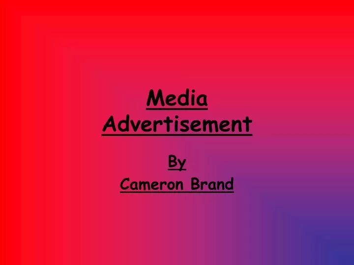 media advertisement