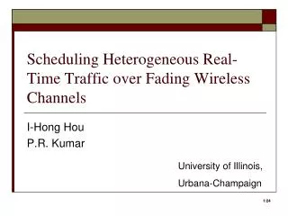 Scheduling Heterogeneous Real-Time Traffic over Fading Wireless Channels