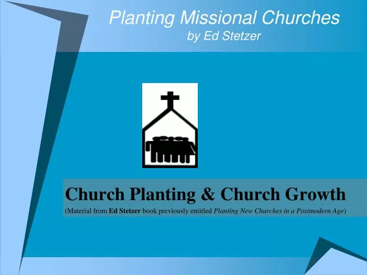 planting missional churches by ed stetzer