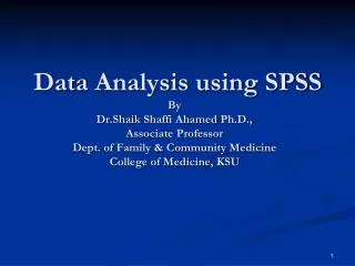 Features of SPSS