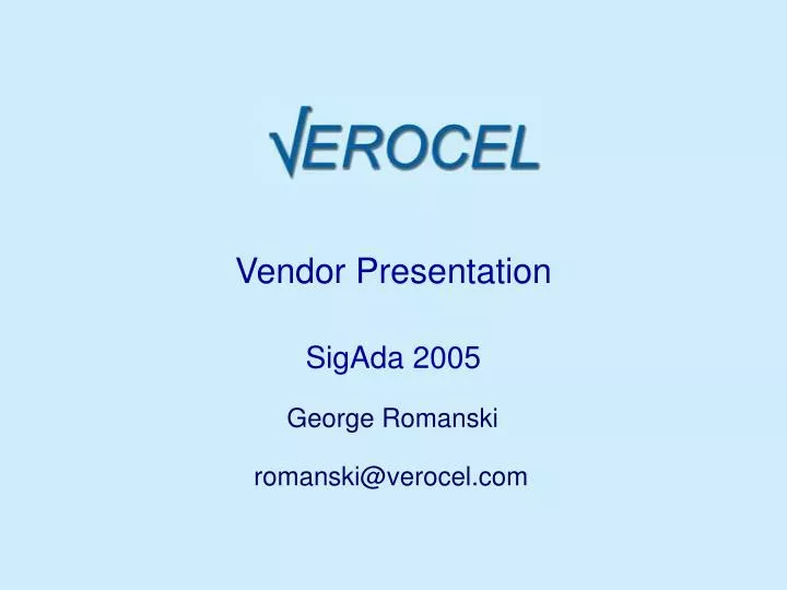 vendor presentation