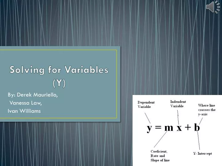 solving for variables y