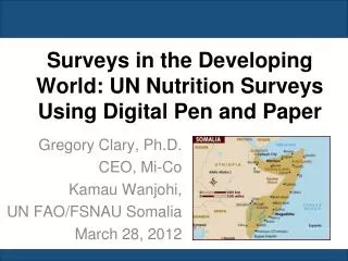 Surveys in the Developing World: UN Nutrition Surveys Using Digital Pen and Paper