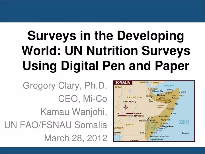 surveys in the developing world un nutrition surveys using digital pen and paper