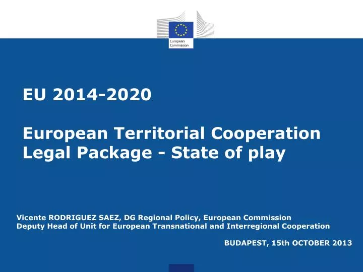 eu 2014 2020 european territorial cooperation legal package state of play