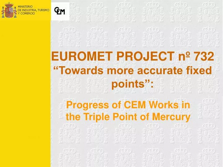 euromet project n 732 towards more accurate fixed points