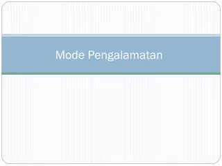 mode pengalamatan