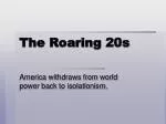 The Roaring 20s - slide 1