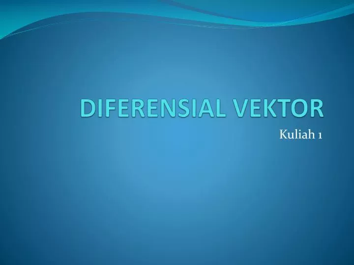 diferensial vektor