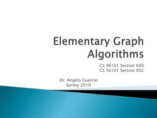 Elementary Graph Algorithms