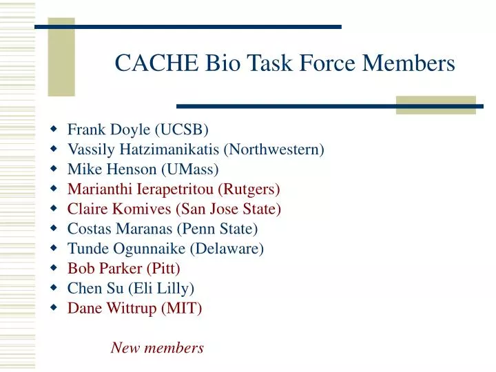 cache bio task force members
