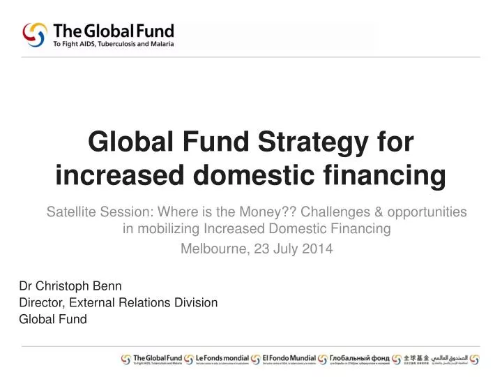 global fund strategy for increased domestic financing