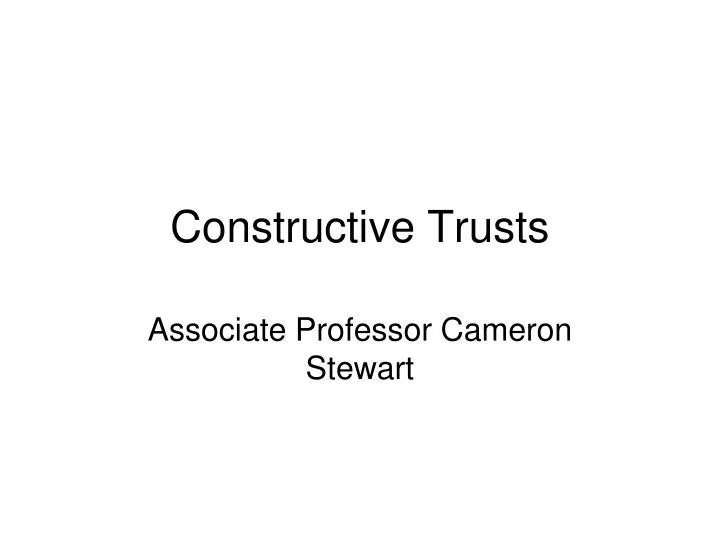 constructive trusts
