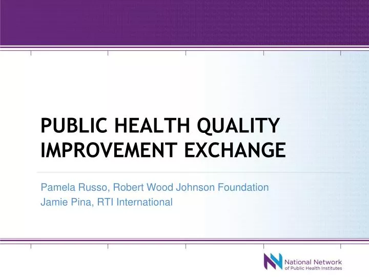 public health quality improvement exchange