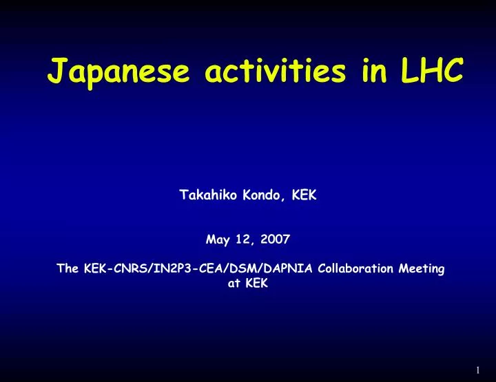 japanese activities in lhc