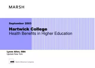 Hartwick College Health Benefits in Higher Education