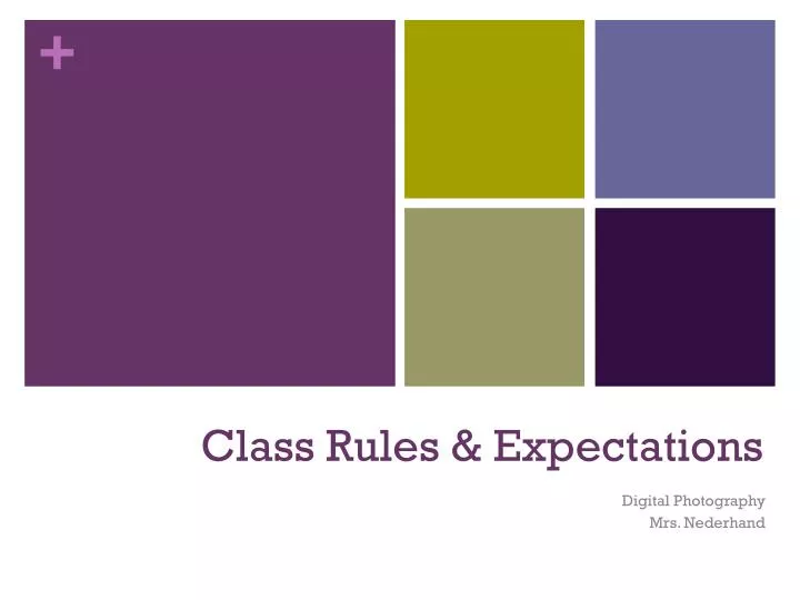 class rules expectations