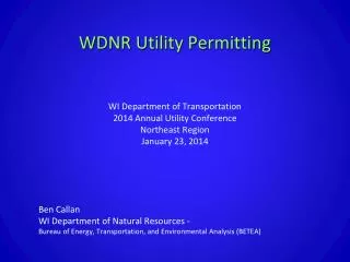 Ben Callan WI Department of Natural Resources -