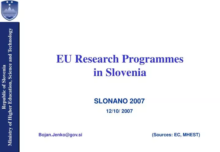 eu research programmes in slovenia