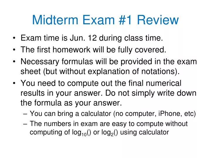 midterm exam 1 review
