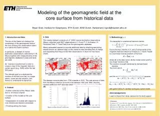 Modeling of the geomagnetic field at the core surface from historical data