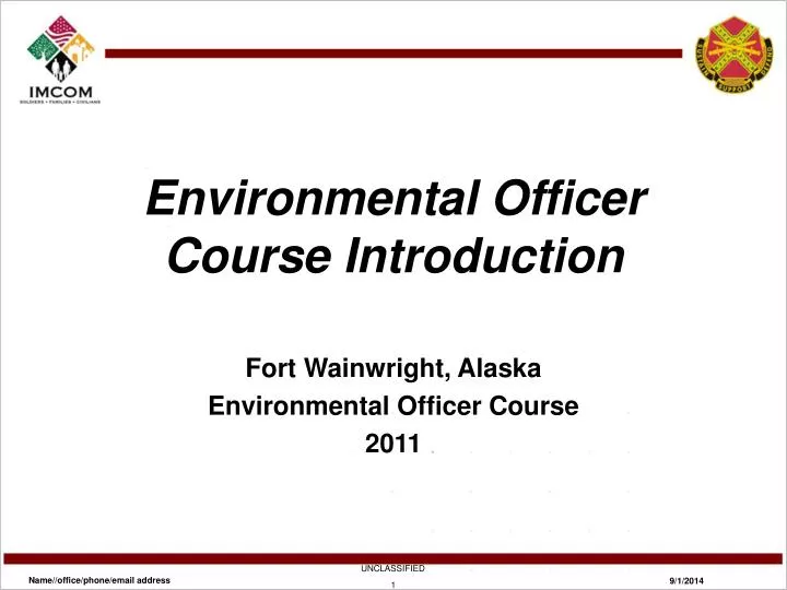 fort wainwright alaska environmental officer course 2011