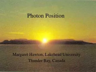 Photon Position