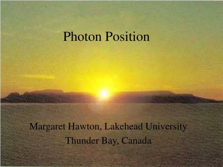 photon position