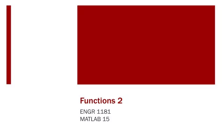 functions 2