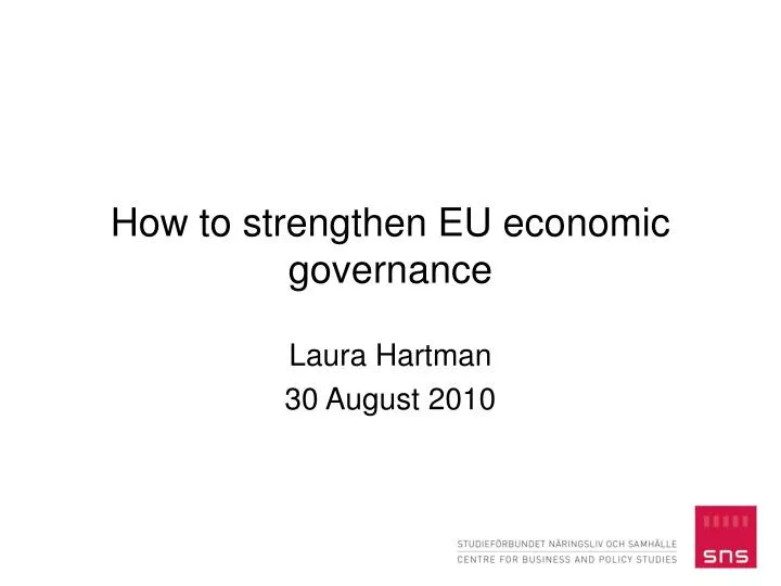 how to strengthen eu economic governance