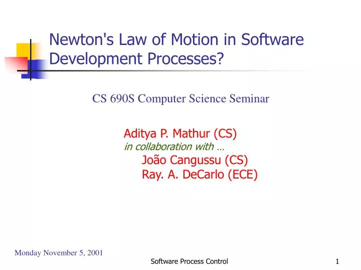 newton s law of motion in software development processes