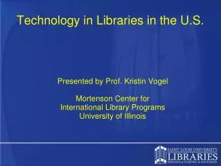 Technology in Libraries in the U.S.