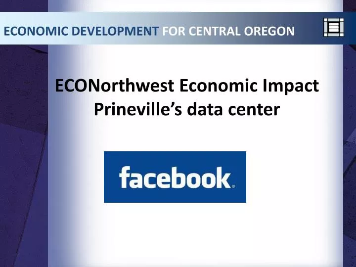 econorthwest economic impact prineville s data center
