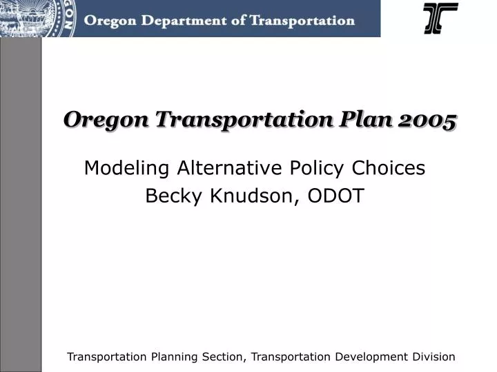 oregon transportation plan 2005