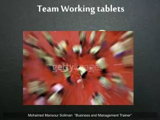 Team Working tablets