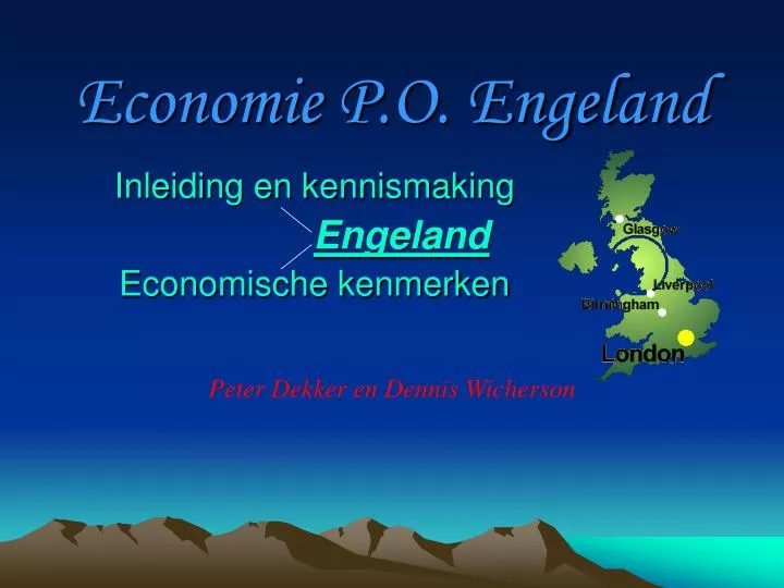 economie p o engeland