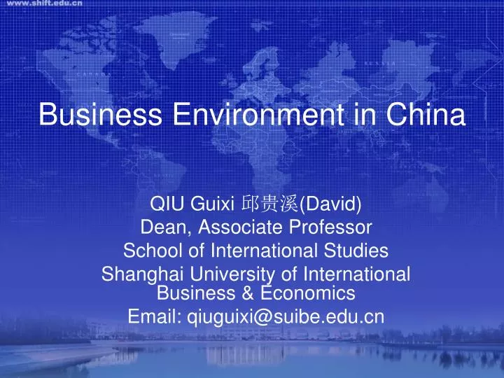 business environment in china