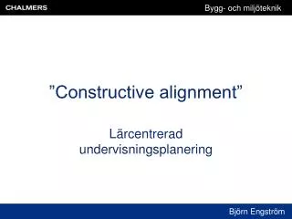 constructive alignment