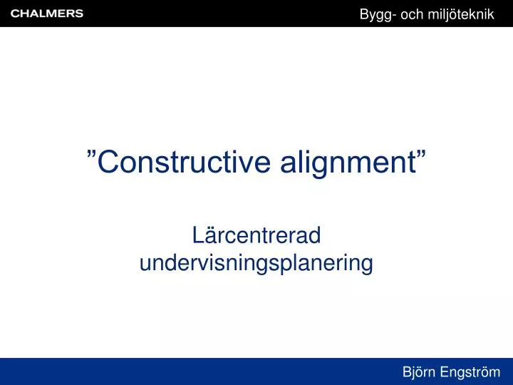 constructive alignment