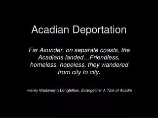 Acadian Deportation