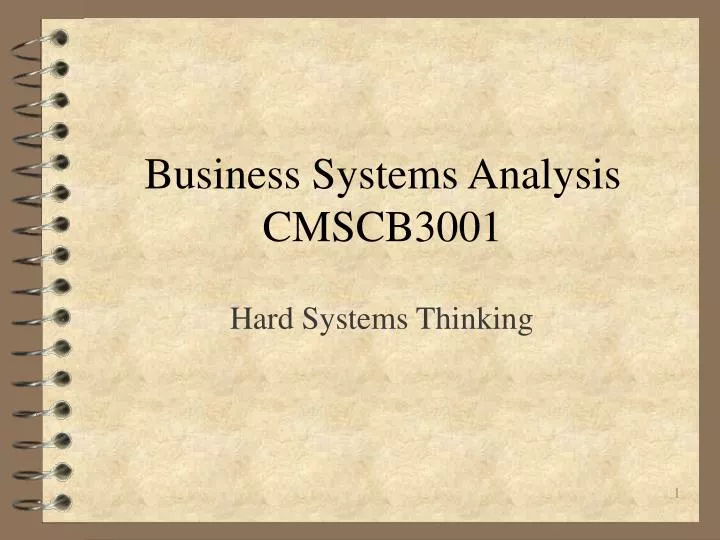 business systems analysis cmscb3001