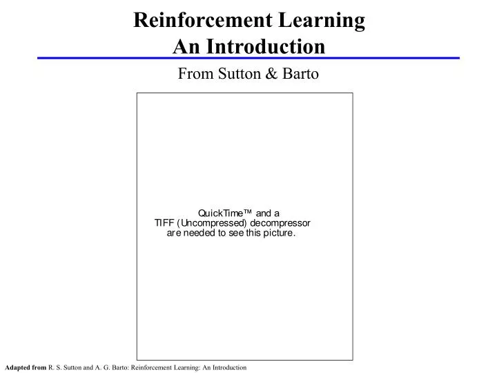 reinforcement learning an introduction