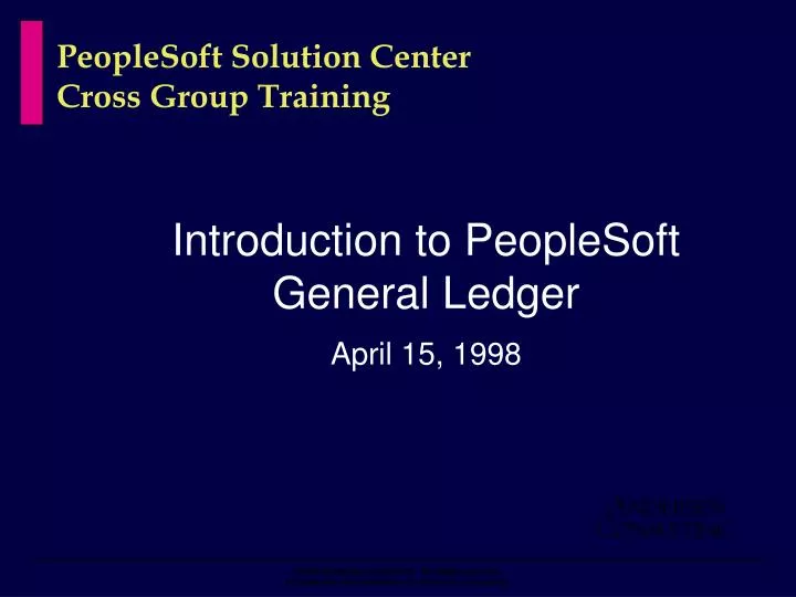 peoplesoft solution center cross group training