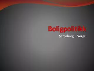 boligpolitikk