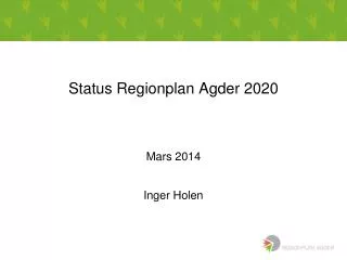 status regionplan agder 2020