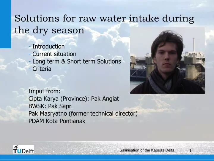 solutions for raw water intake during the dry season