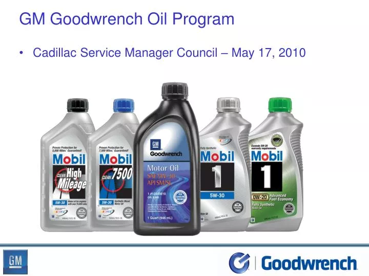 gm goodwrench oil program