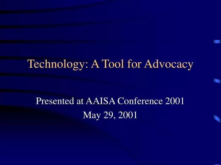 technology a tool for advocacy