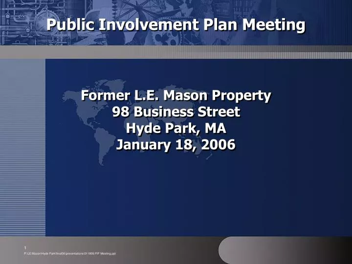 public involvement plan meeting