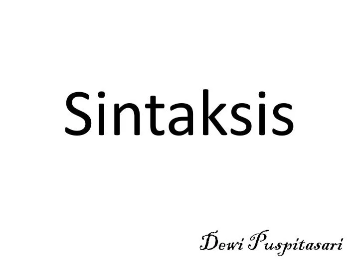 sintaksis